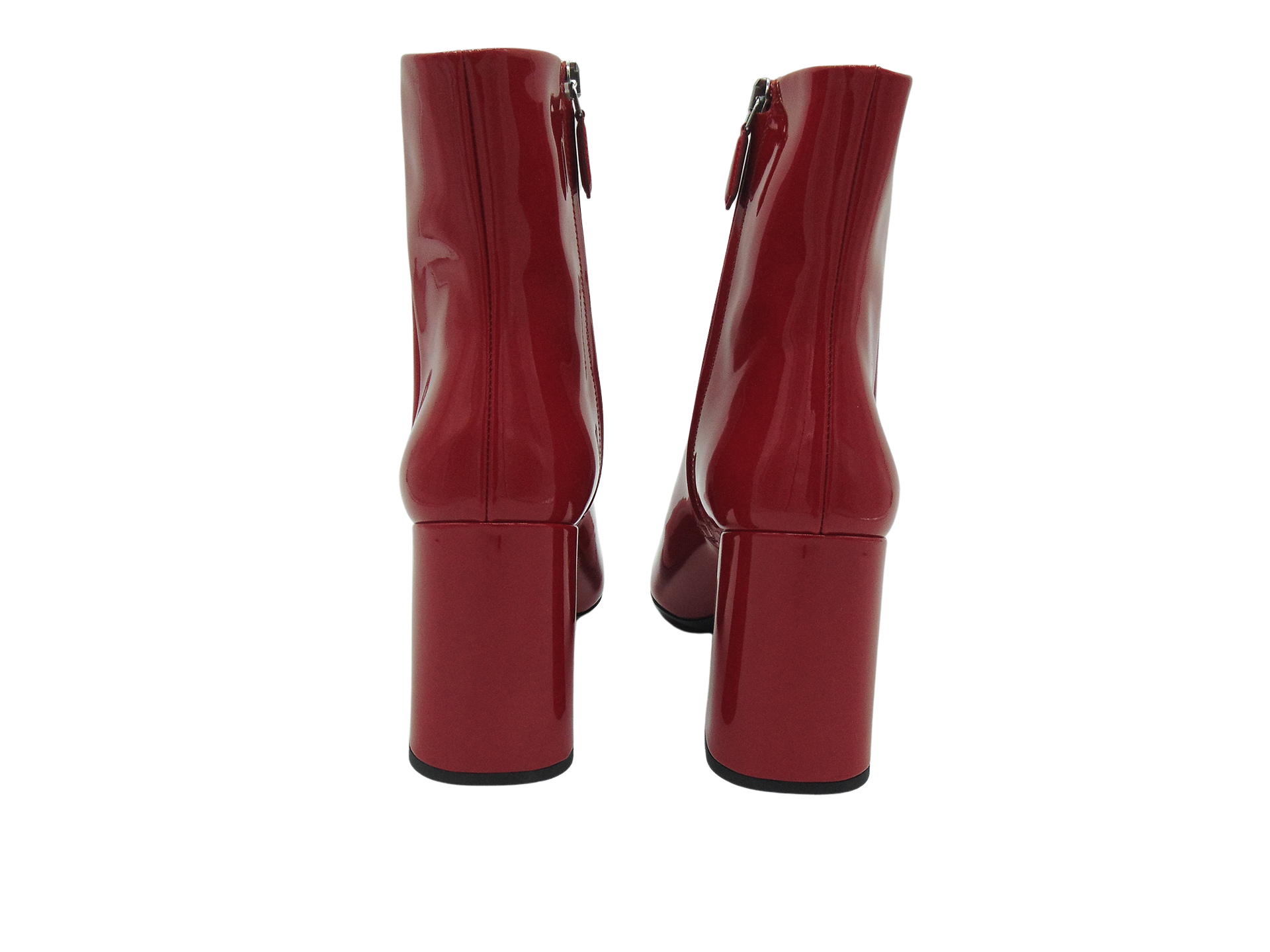 Prada Stivaletti in Vernice Rossi Mida Luxury Fashion