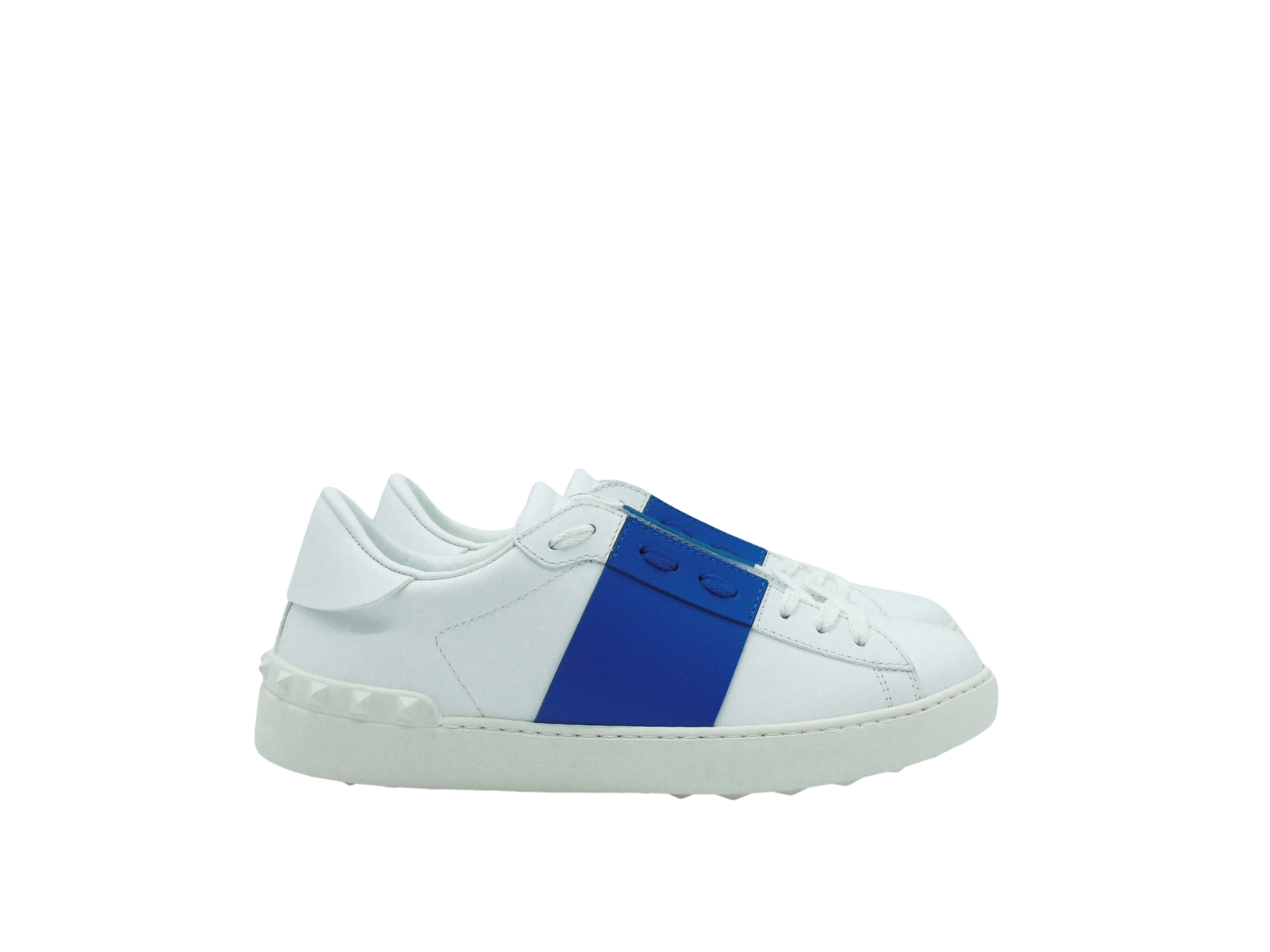 Brutal hobby Forholdsvis Valentino Garavani White / Royal Blue Open Sneakers - Mida Luxury Fashion