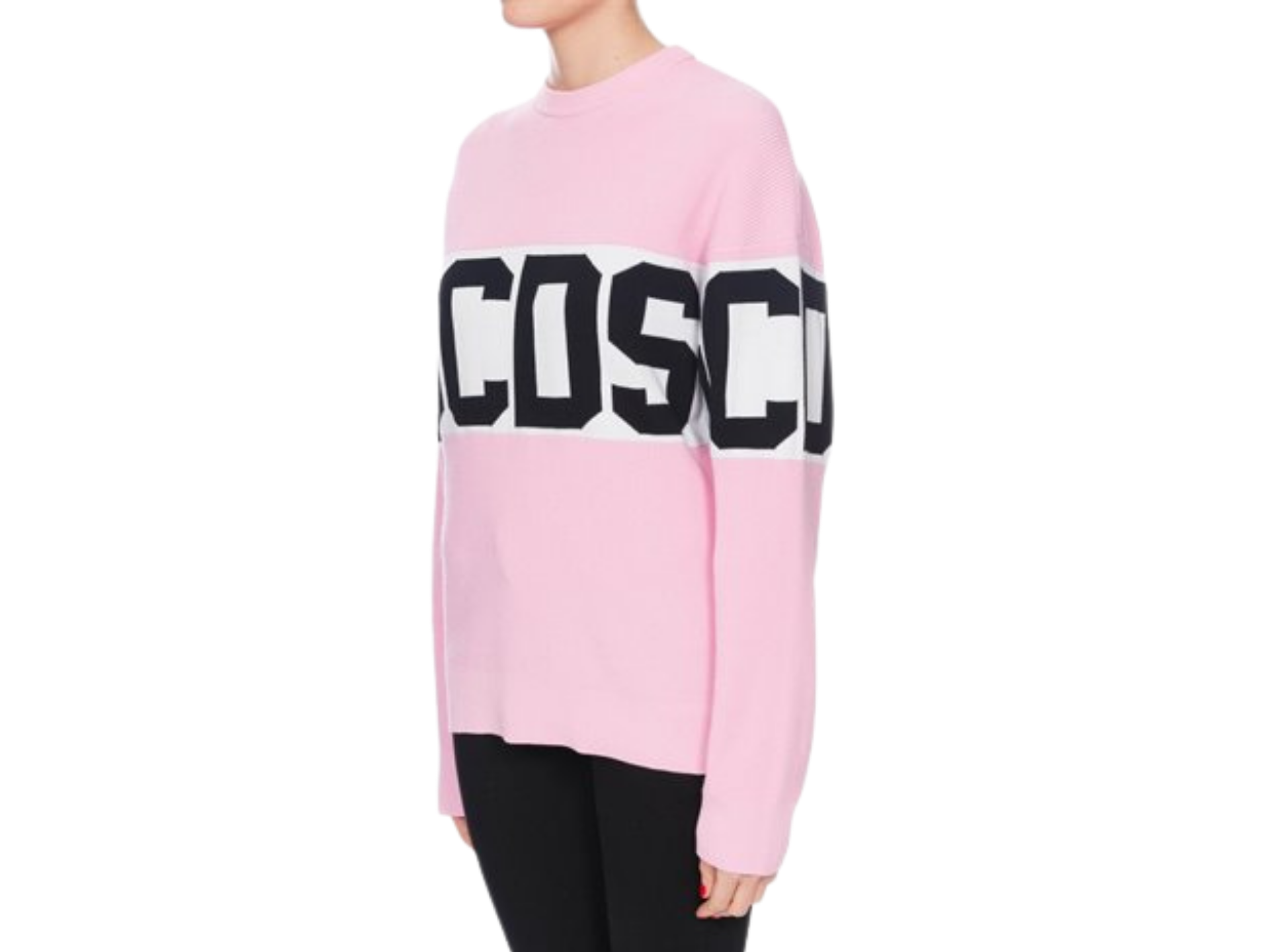 GCDS Maglione Logo Rosa Mida Luxury Fashion